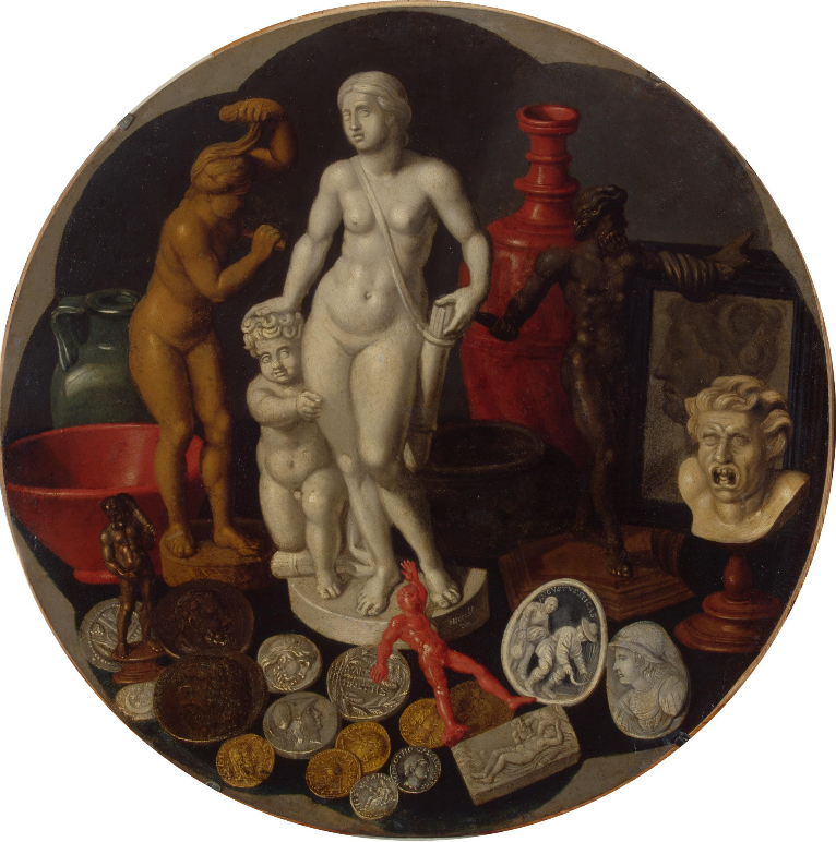 Hendrik van der Borcht (I) - Stilleven van antieke beeldjes en penningen - ГЭ-2445 - Hermitage Museum.jpg
